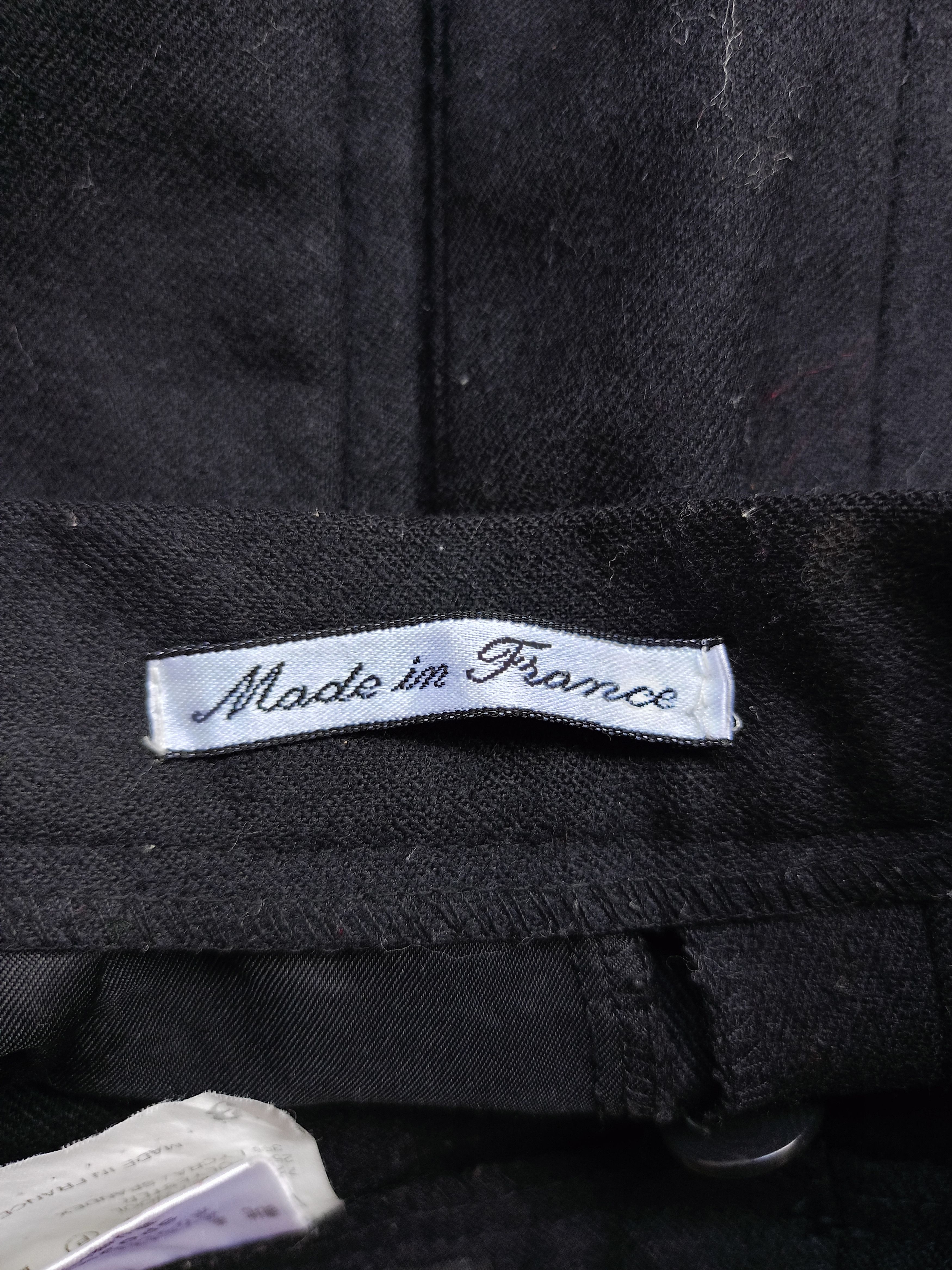Designer 2000s Jun ashida wool Black Pants Size 28" / US 6 / IT 42 - 4 Thumbnail