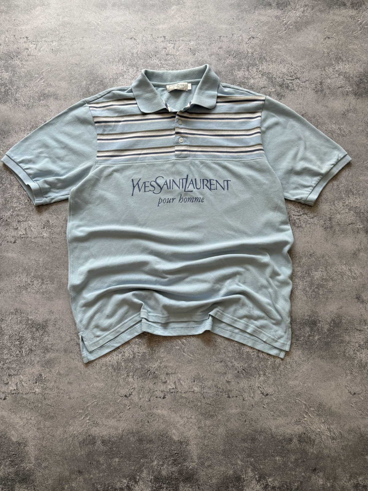 Vintage × Yves Saint Laurent Vintage Yves Saint Laurent Polo T-shirt size L Size US L / EU 52-54 / 3 - 3 Thumbnail