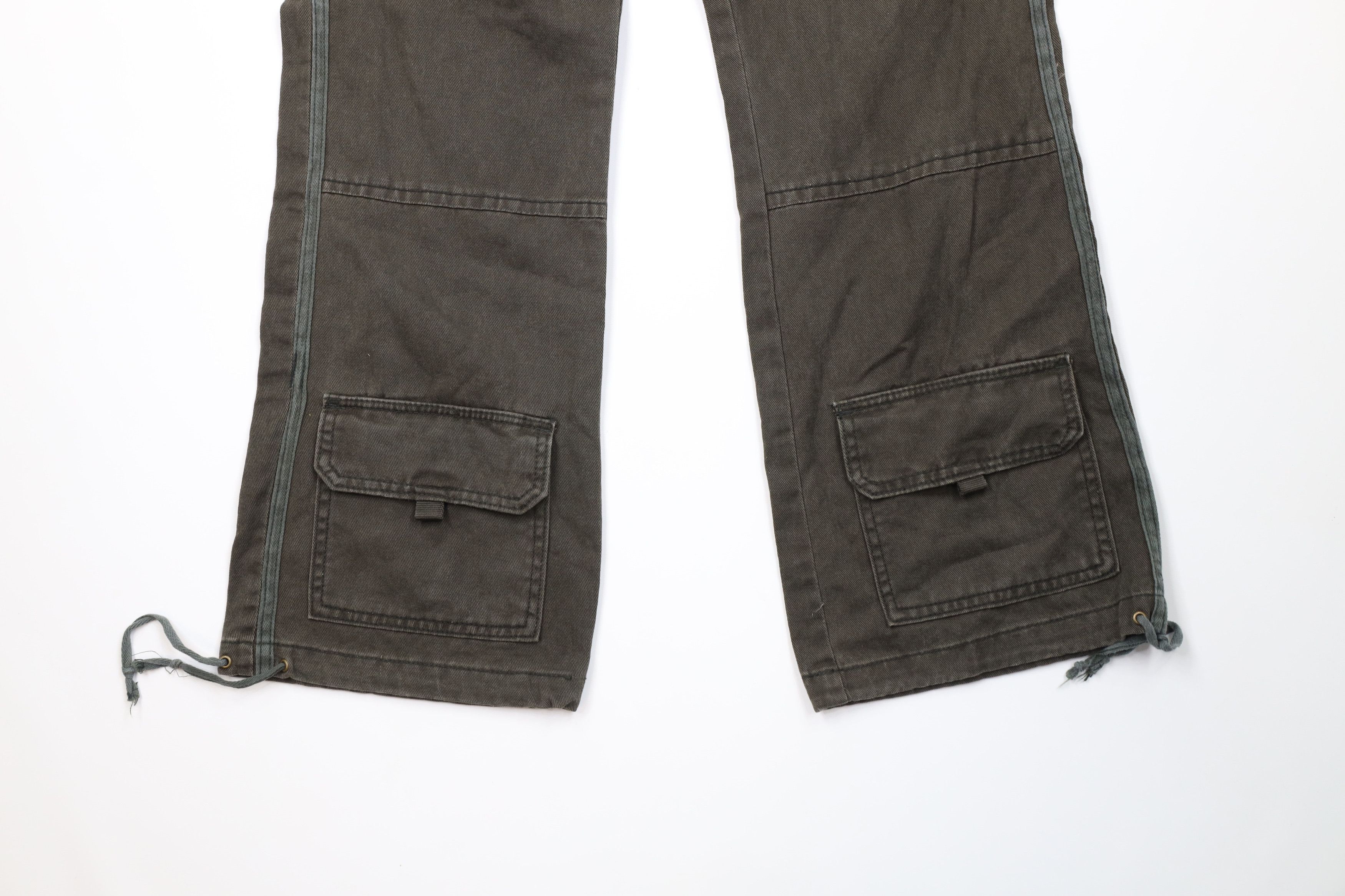 Vintage Vintage 90s Y2K Babydoll Baggy Wide Leg Flare Cargo Pants Size 38" / US 16 / IT 52 - 4 Thumbnail