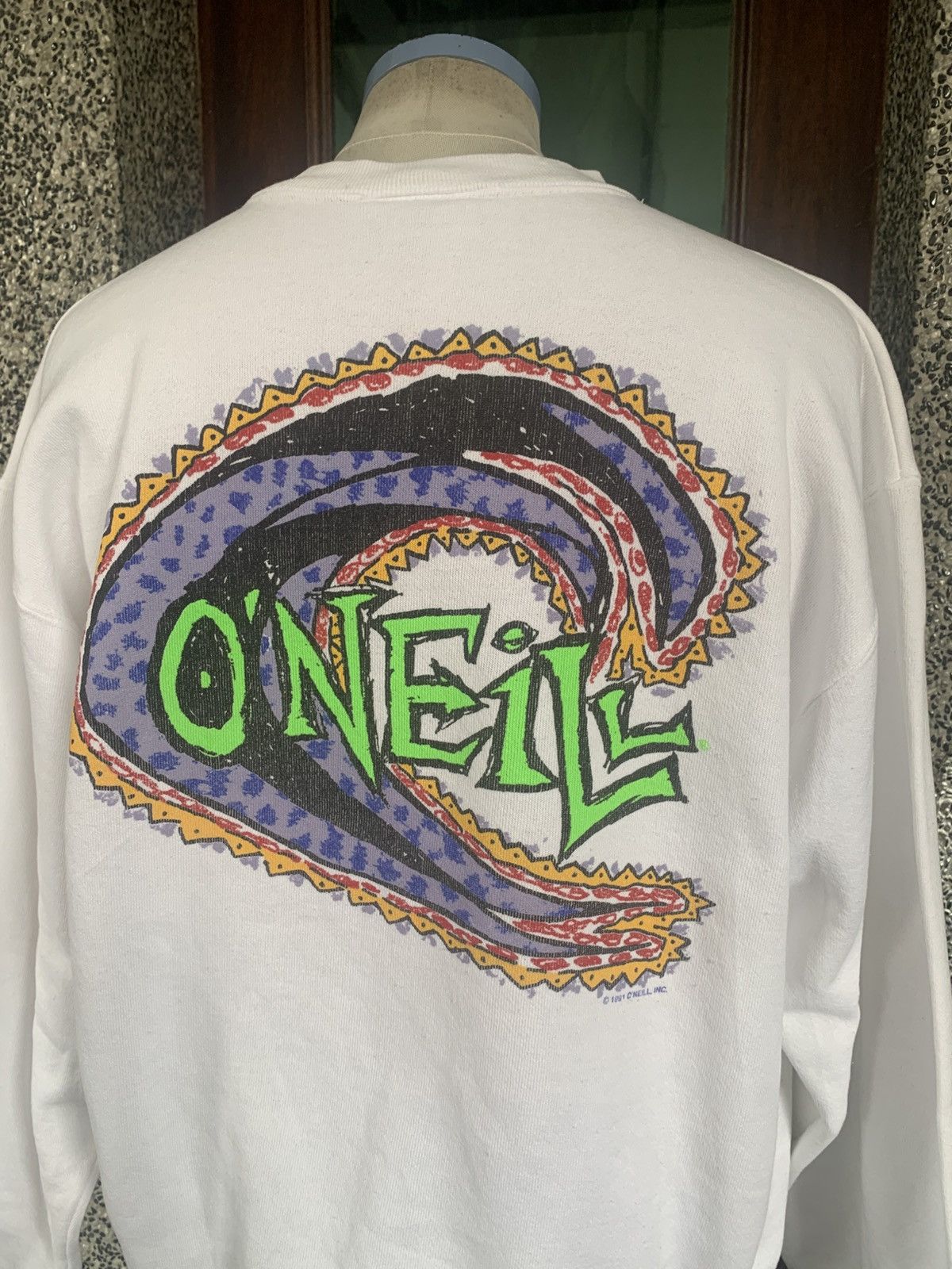 O'Neill Vintage 90s Oneill Surf / Surfing / Skate Sweatshirt Size US L / EU 52-54 / 3 - 2 Thumbnail