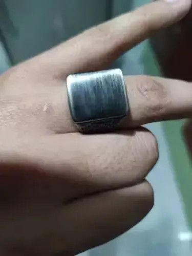 Japanese Brand Vintage Black Brushed Pattern Stainless Steel Mens Ring Size ONE SIZE - 2 Thumbnail
