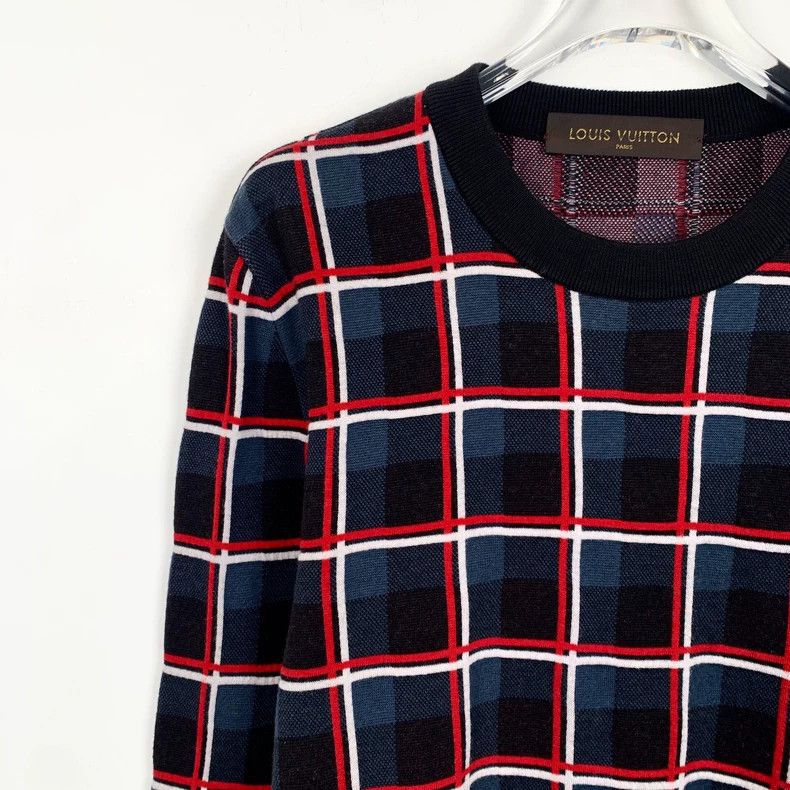 Louis Vuitton Louis Vuitton Color-block checkerboard wool knit sweater Size US M / EU 48-50 / 2 - 3 Thumbnail