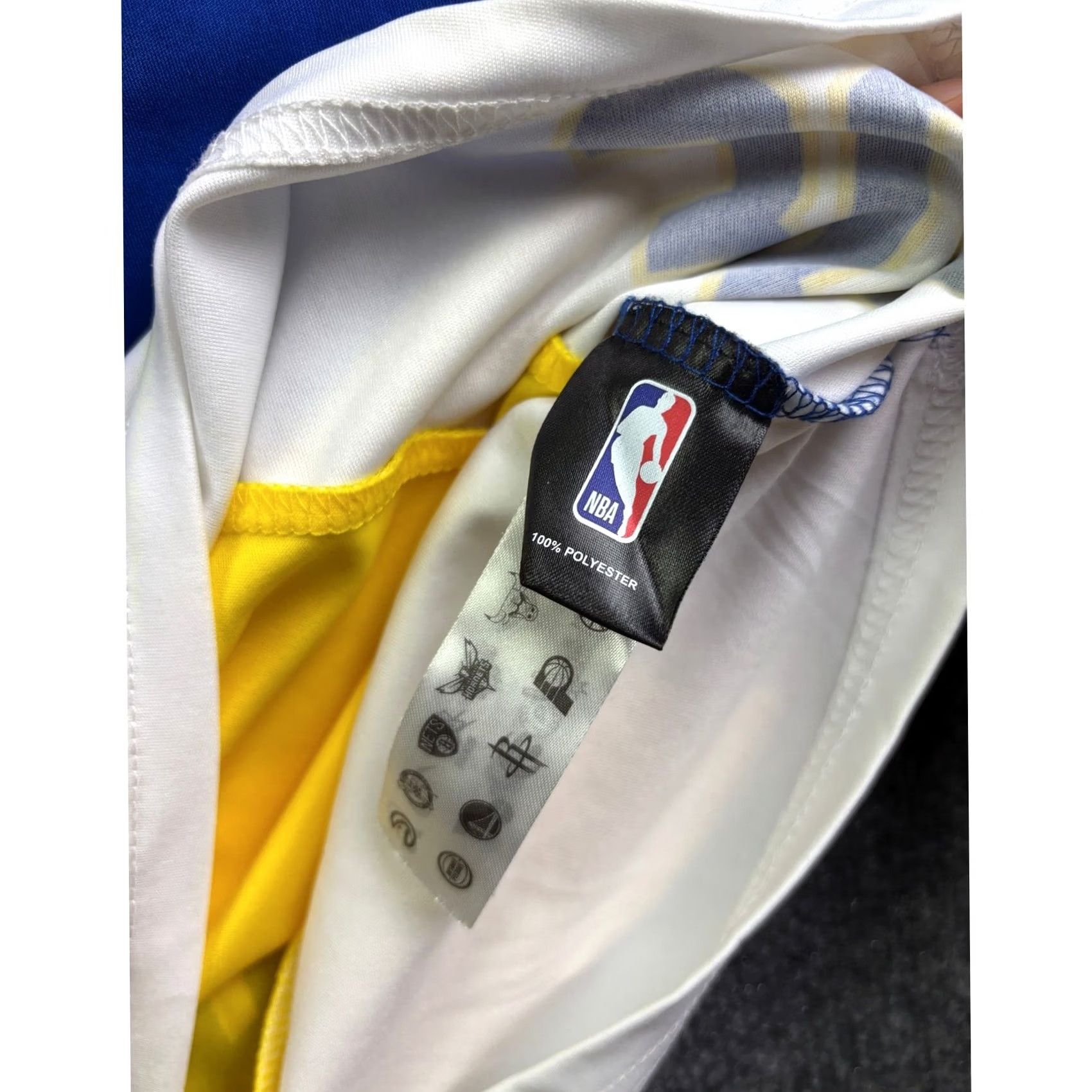 NBA NBA Golden State Warriors Sleeveless Shirt Mens L Blue Curry 30 Basketball Tank Jersey Crew Neck/Diagonally Colorblock Logo Size US L / EU 52-54 / 3 - 5 Thumbnail