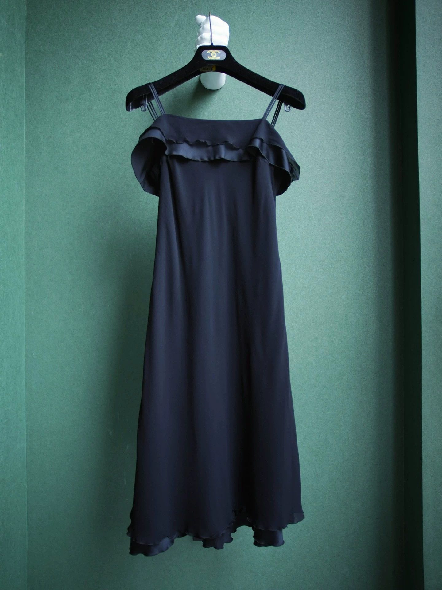 Armani Armani Vintage Black Slip Dress IT42 S-M Size M / US 6-8 / IT 42-44 - 1 Thumbnail