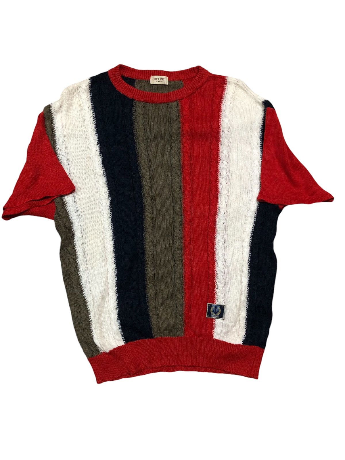 Celine Vintage Celine Paris Cable Knit Top | Grailed