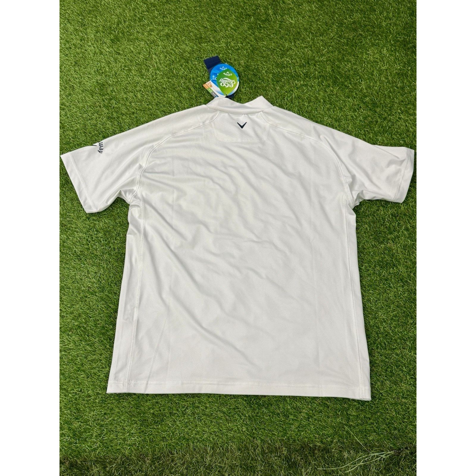 Callaway Callaway Cool Festa Golf Mock Neck Shirt Large White/Blue Size US L / EU 52-54 / 3 - 8 Thumbnail