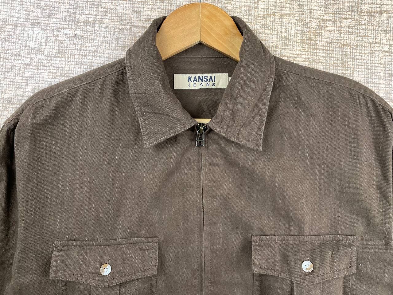 Japanese Brand × Kansai Yamamoto × Vintage Vintage Kansai Jeans Double Pocket Zipper Jacket Size US M / EU 48-50 / 2 - 10 Thumbnail