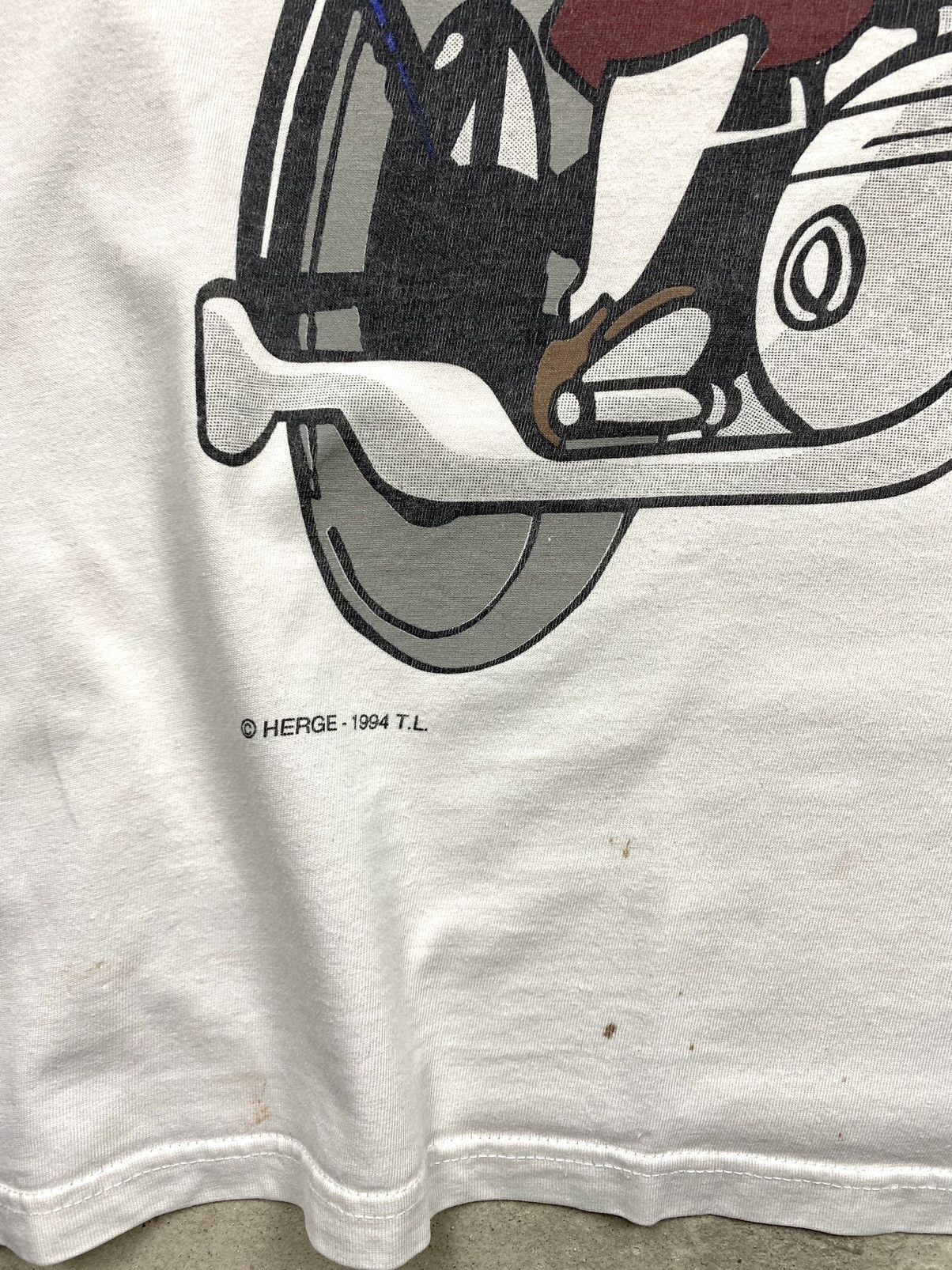 Vintage Vintage 1994 Tin Tin Raider T Shirt Cartoon Comics Size US XL / EU 56 / 4 - 5 Thumbnail