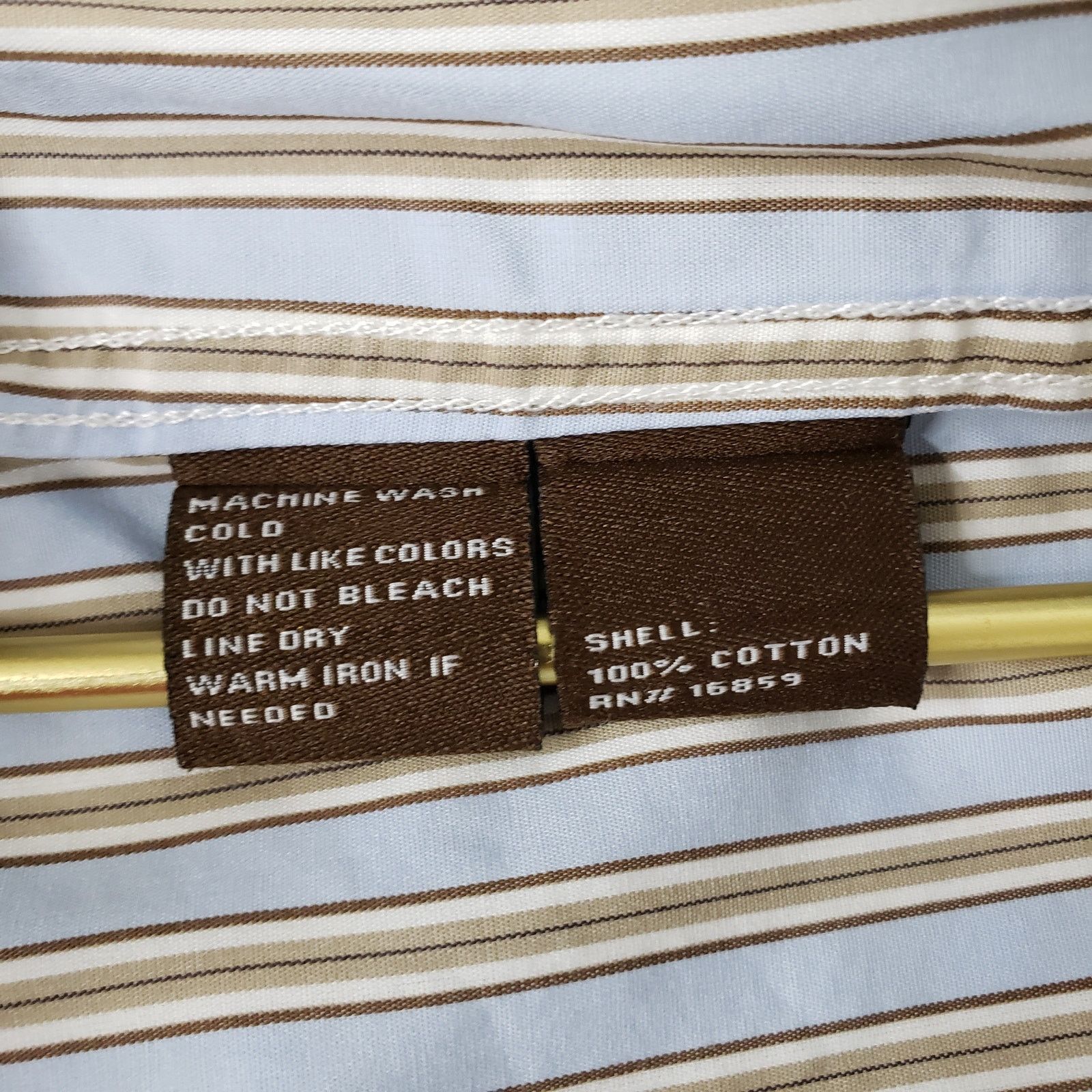 J.McLaughlin J. McLaughlin Shirt Striped Flip Cuff Contrast Collar Button Size US XL / EU 56 / 4 - 11 Thumbnail