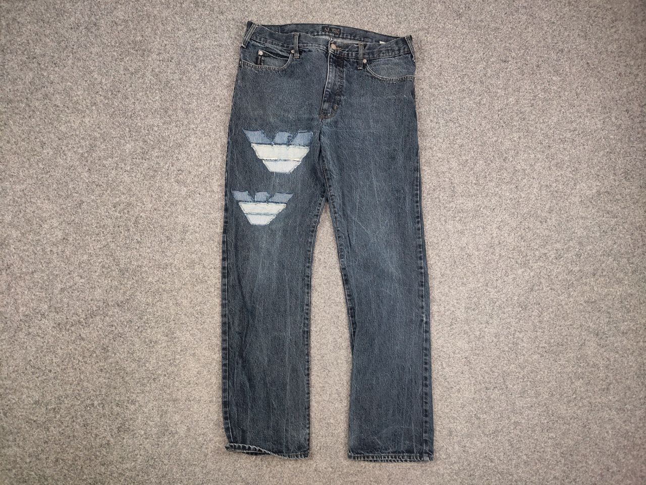 Armani Rare Vintage Armani Jeans big Logo Faded Denim Y2K Style Size US 34 / EU 50 - 7 Thumbnail