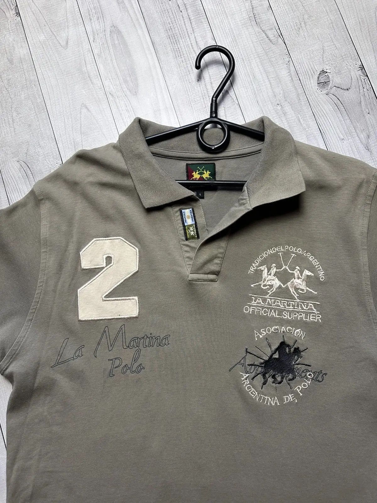 La Martina Vintage Brown La Martina polo brown size L logo Size US L / EU 52-54 / 3 - 3 Thumbnail