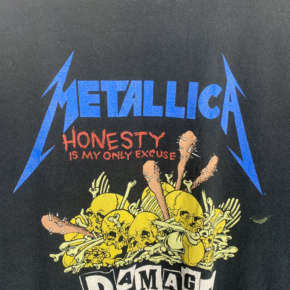 Band Tees Vintage Metallica Damage In Tour Rock Band Tee Pushead Giant Size US L / EU 52-54 / 3 - 12 Thumbnail