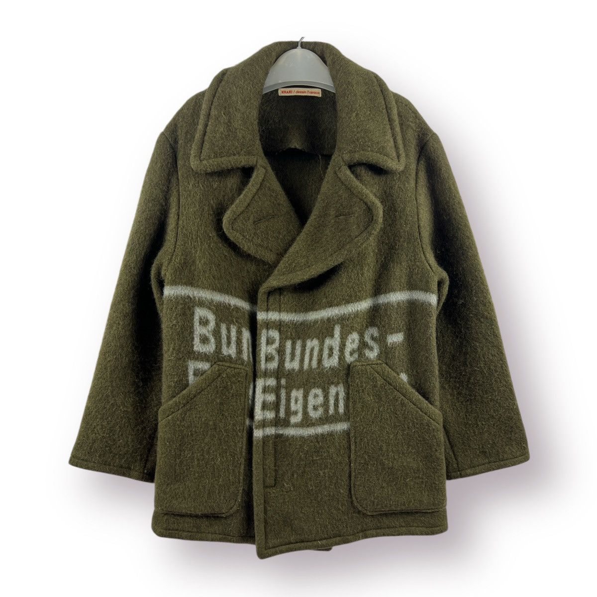 Japanese Brand 🔥 JAPANESE Khaki Dessin Travaux Bundes-Eigentum wool mohair Size US S / EU 44-46 / 1 - 1 Thumbnail