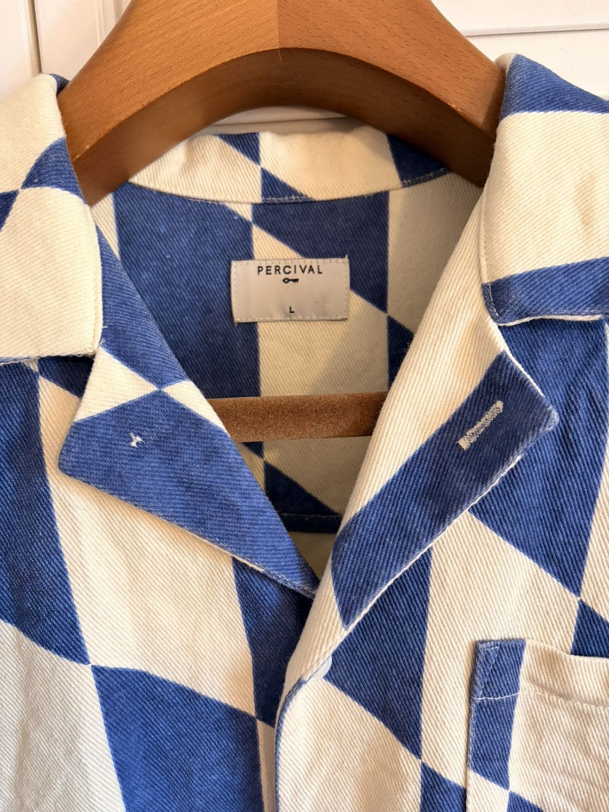 Percival Wavy Checkered Cuban Shirt Size US L / EU 52-54 / 3 - 3 Thumbnail