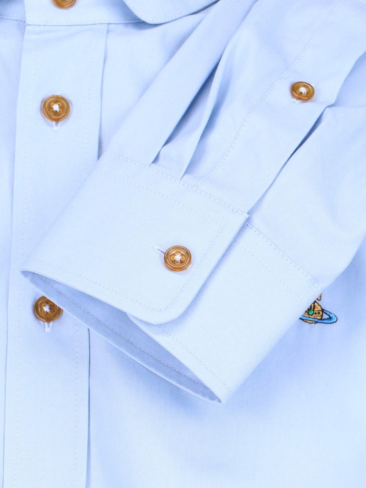 Vivienne Westwood o1y0525 Logo Solid Color Shirt in Blue Size US S / EU 44-46 / 1 - 3 Thumbnail
