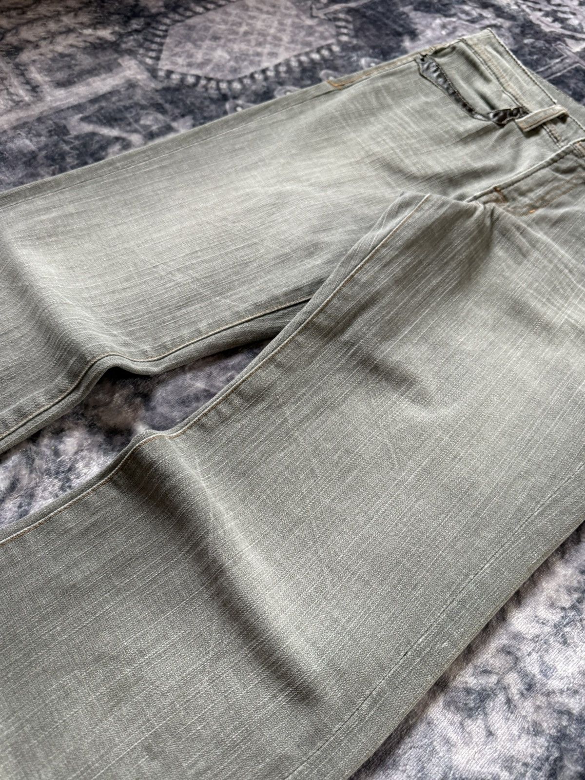 Hysteric Glamour Deux Brahmin Japan Smoke grey Low Rise Flared Jeans Size US 27 - 11 Thumbnail