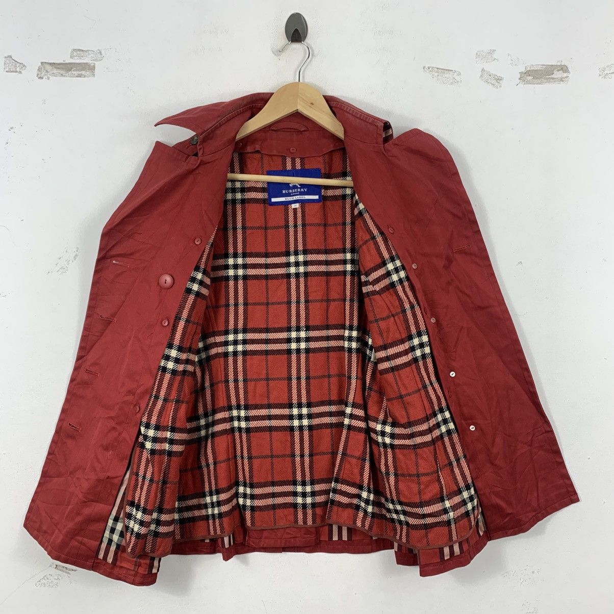 Burberry Vintage BURBERRY LONDON Blue Label Nova Check Trench Coat Size S / US 4 / IT 40 - 4 Thumbnail