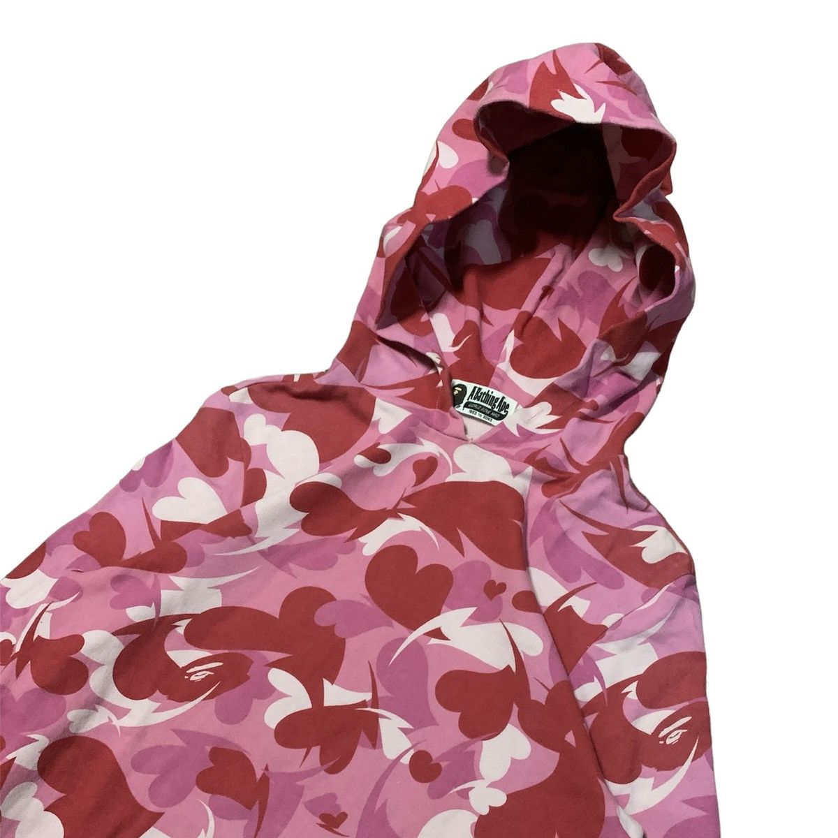 Bape Bape Pink Heart Camo Women’s Pullover Hoodie Size S / US 4 / IT 40 - 2 Thumbnail