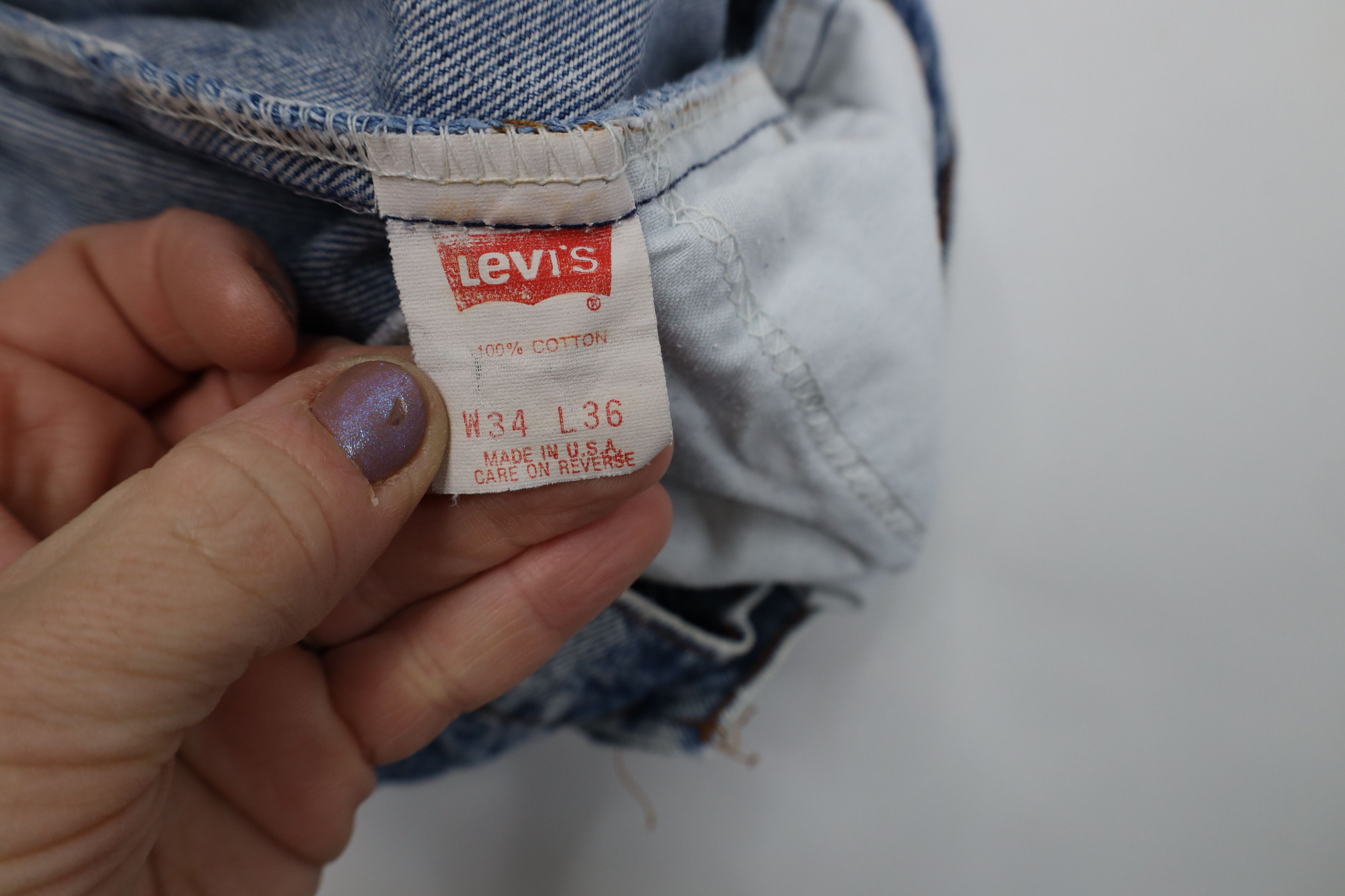 Levi's Vintage 80s Levis 550 Orange Tab Relaxed Tapered Leg Jeans Size US 32 / EU 48 - 8 Thumbnail