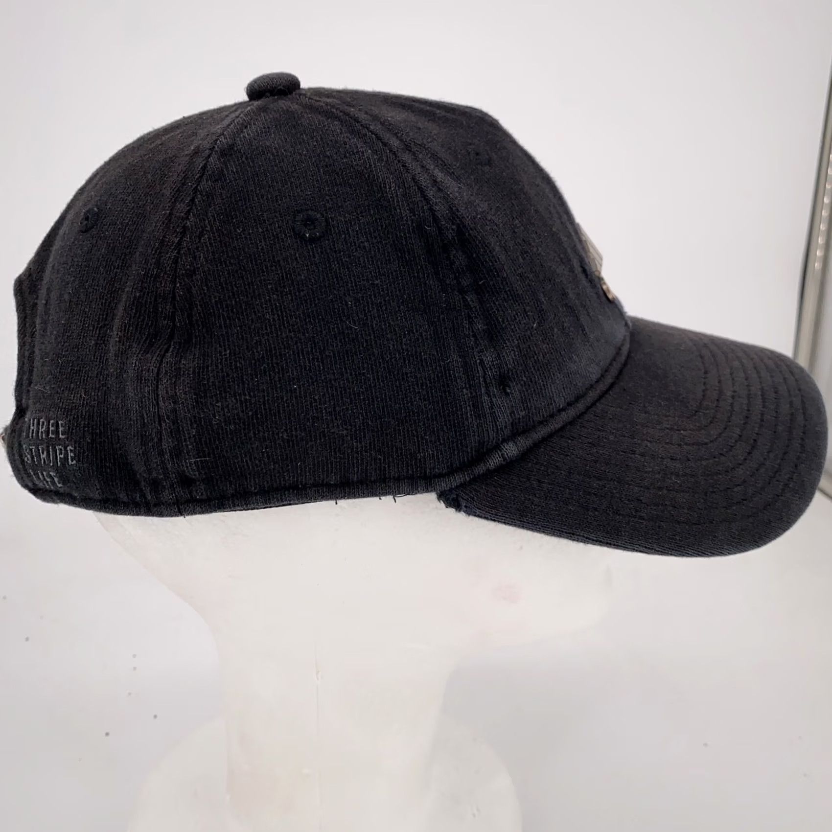 Adidas Adidas Hat Cap Strap Back Black Mens Three Stripe Logo AEROREADY Cotton Athletic Cap Size ONE SIZE - 2 Thumbnail