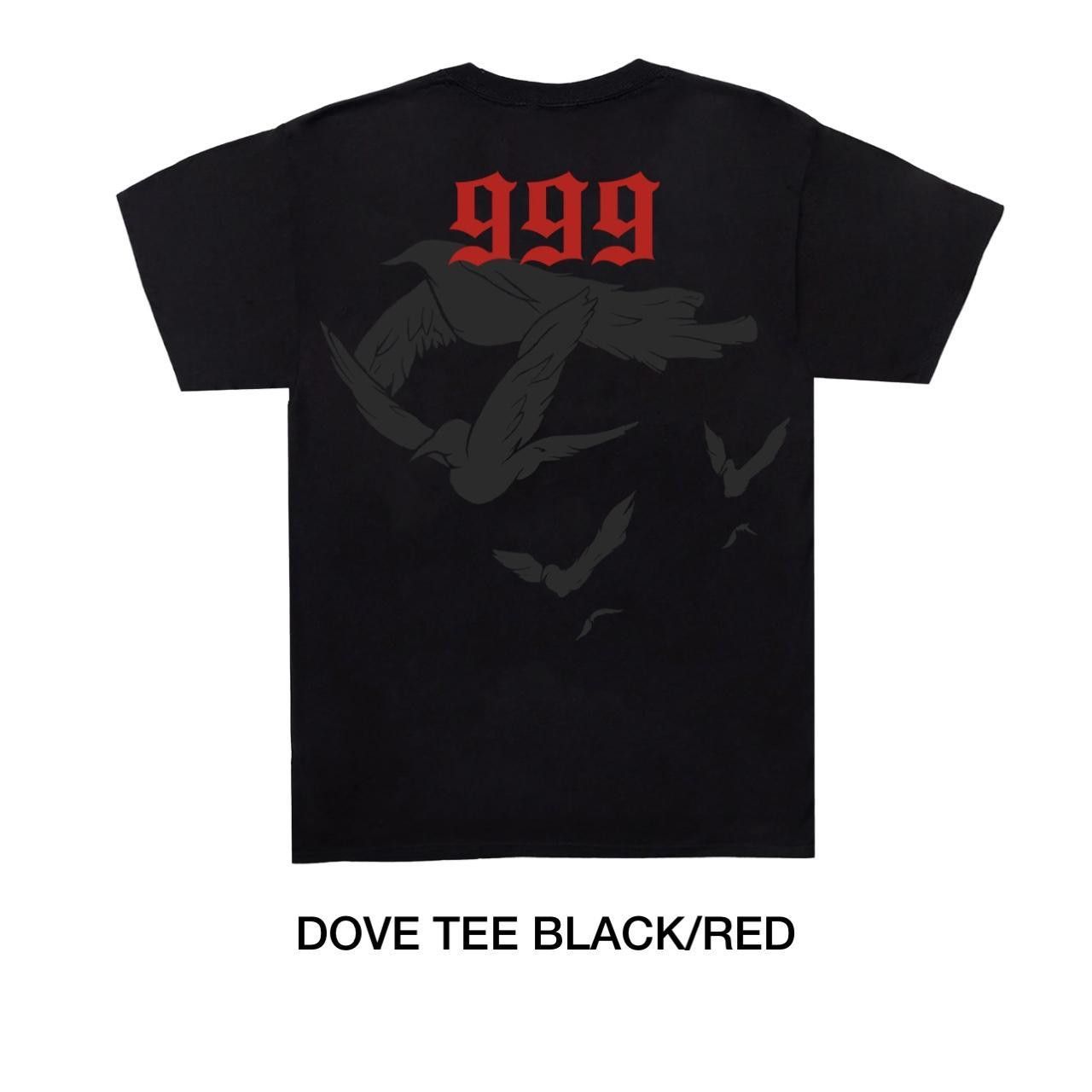 image of Revenge Juice Wrld Dove Tee Black Red Ds, Men's (Size 2XL)