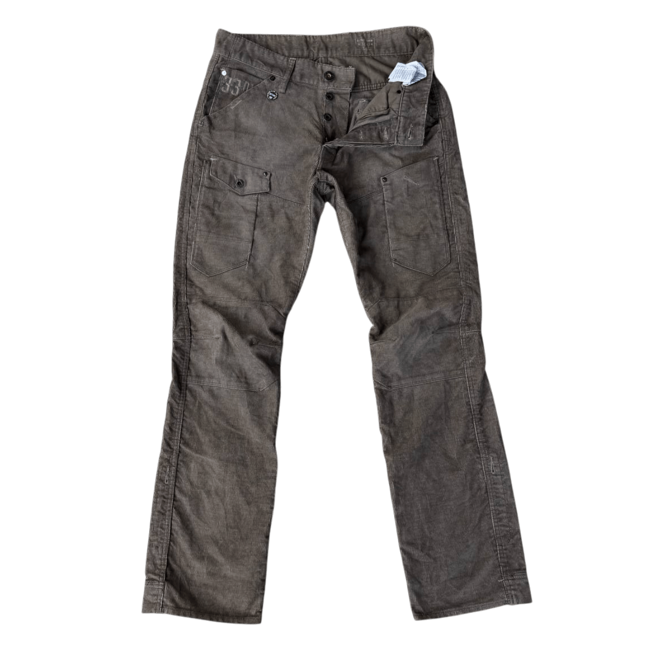 G-Star G-Star Raw Elwood Corduroy Cargo Pants Utility Sage Brown Size US 32 / EU 48 - 6 Thumbnail