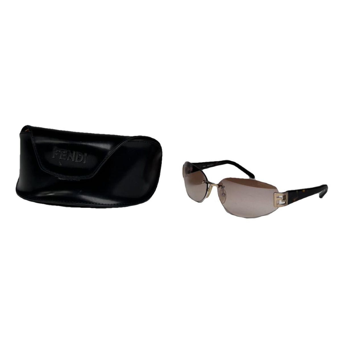 Fendi Brown Plastic Sunglasses Size ONE SIZE - 1 Thumbnail