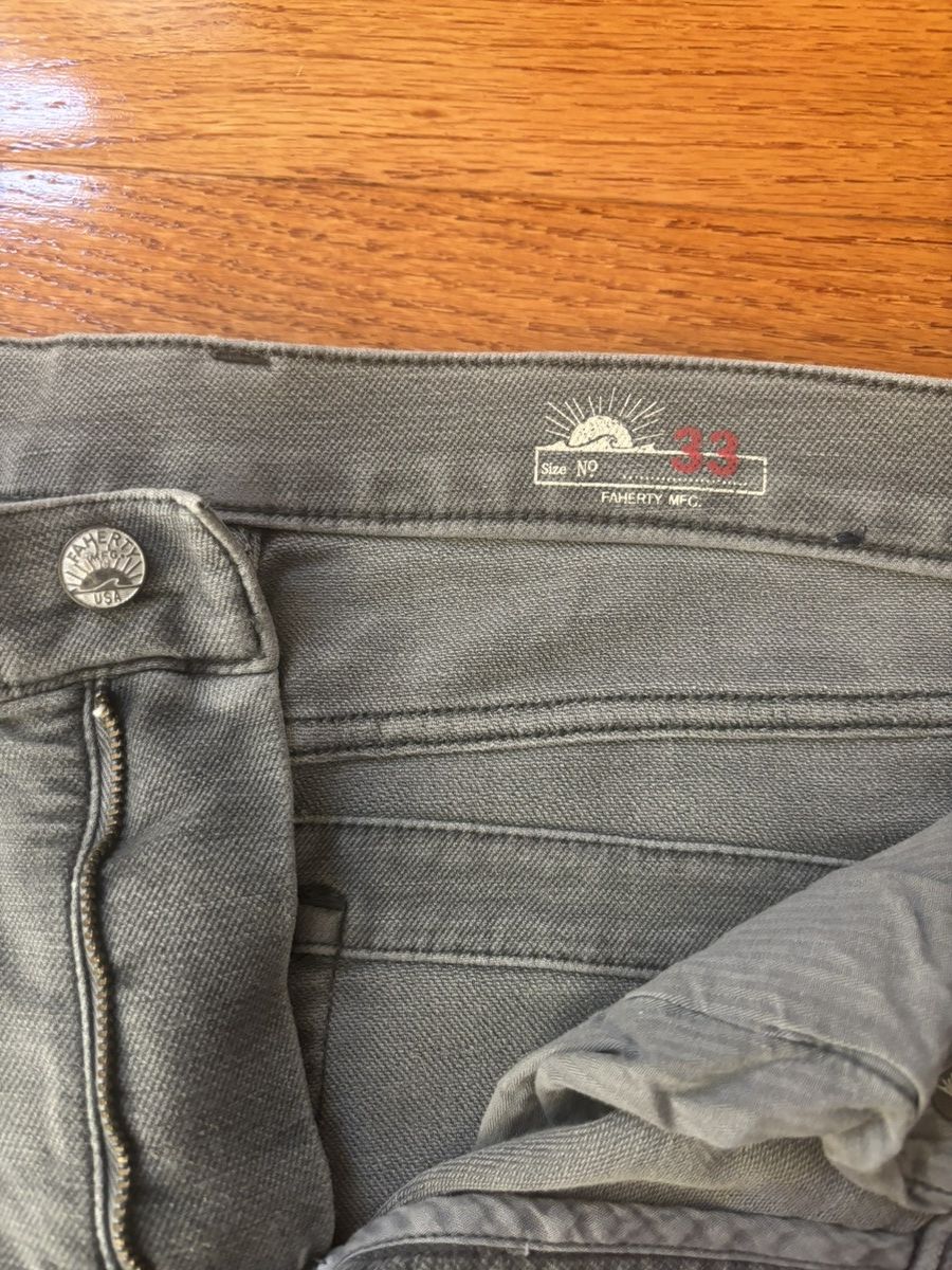 Faherty Faherty Size 33 Stretch 5-Pocket Pants Gray Size US 33 - 3 Thumbnail
