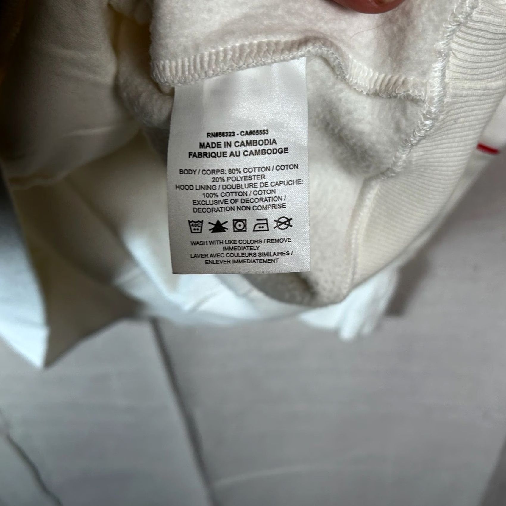 Nike Nike Center Swoosh Hoodie White Red Pullover Mens Size Small Size US S / EU 44-46 / 1 - 4 Thumbnail