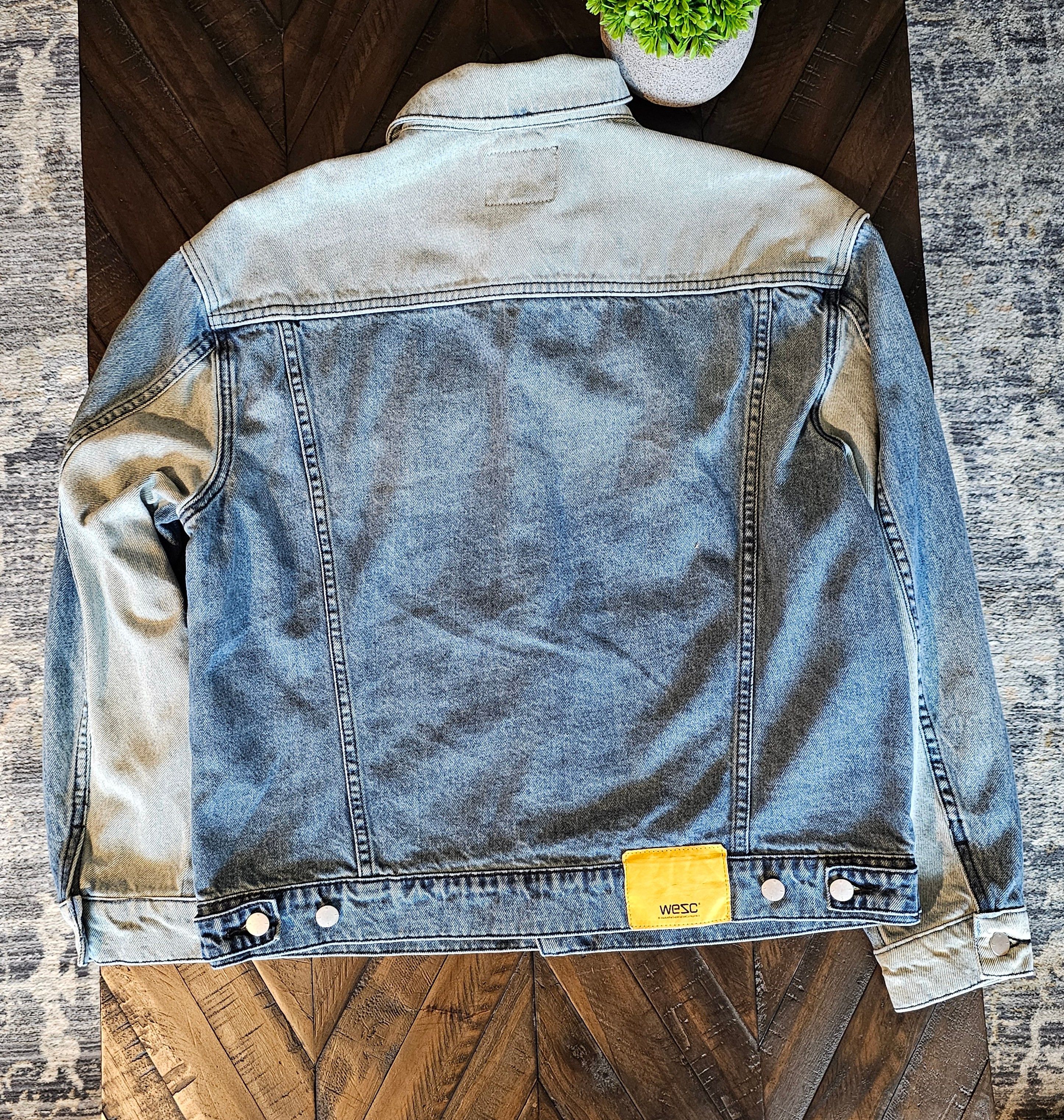 WeSC WeSC Denim Jacket Indigo Block Size S UNISEX EUC Streetwear Size US S / EU 44-46 / 1 - 3 Thumbnail