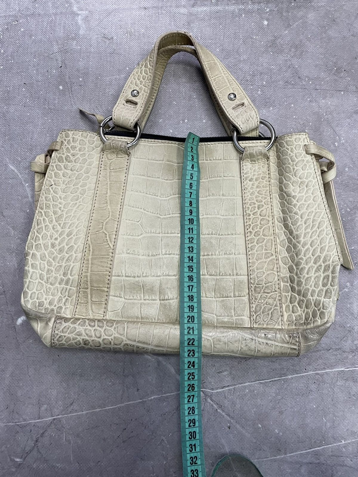 Emporio Armani Emporio Armani beige croco leather handbag Y2K classy style Size ONE SIZE - 14 Thumbnail
