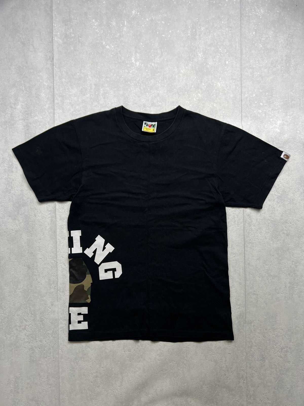 Bape A BATHING APE CAMO HEAD SIDE LOGO TEE Size US S / EU 44-46 / 1 - 2 Thumbnail