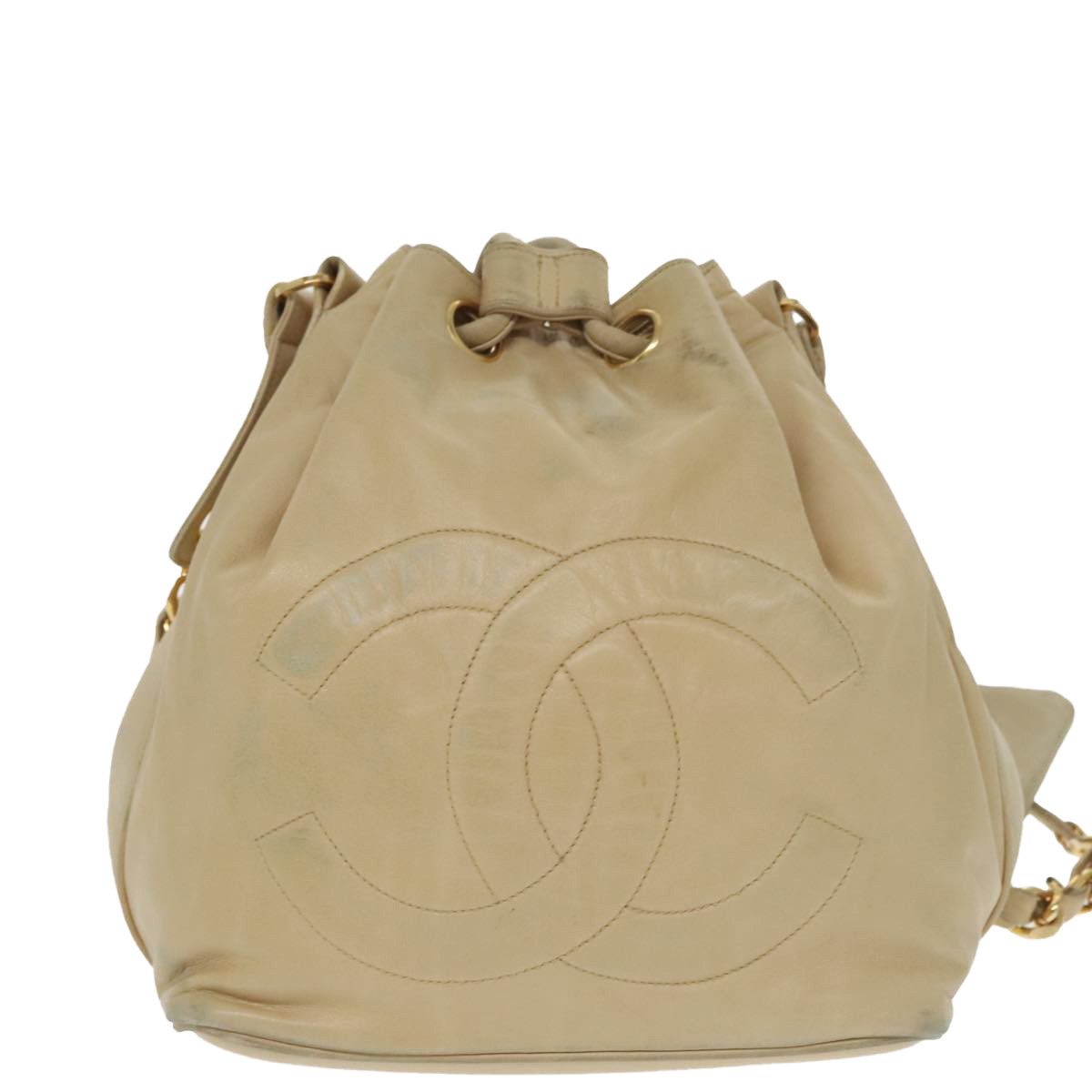 Chanel Cc Beige Calfskin Shoulder Bag (Pre-Owned) Size ONE SIZE - 1 Thumbnail