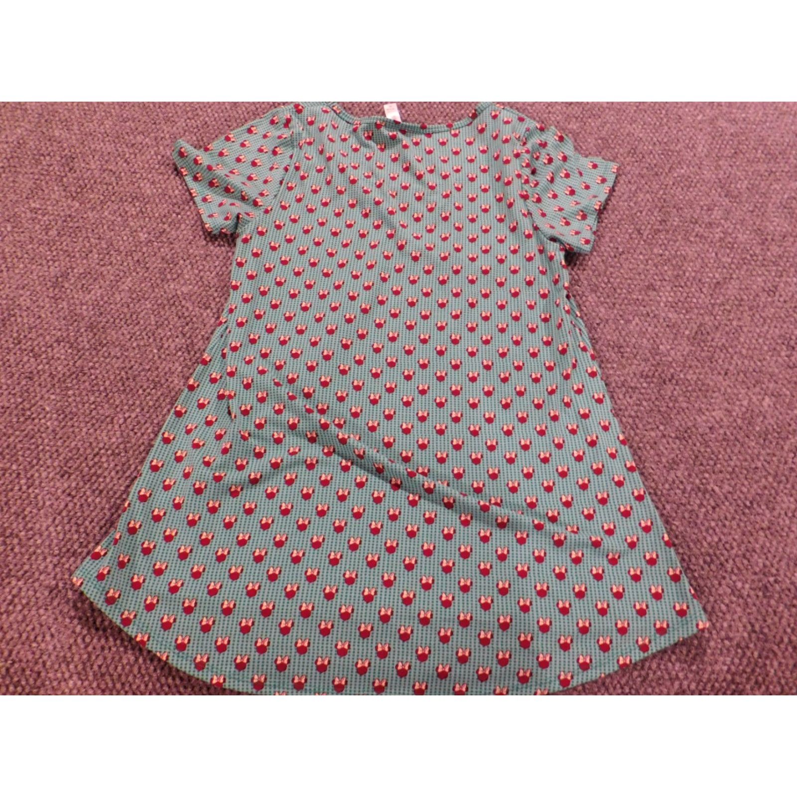 Vintage LuLaRoe Womens Shirt XS Green Pullover Knit Short Sleeve Geometric Pattern Regular Pocket Collared Button-Down Size XS / US 0-2 / IT 36-38 - 7 Thumbnail