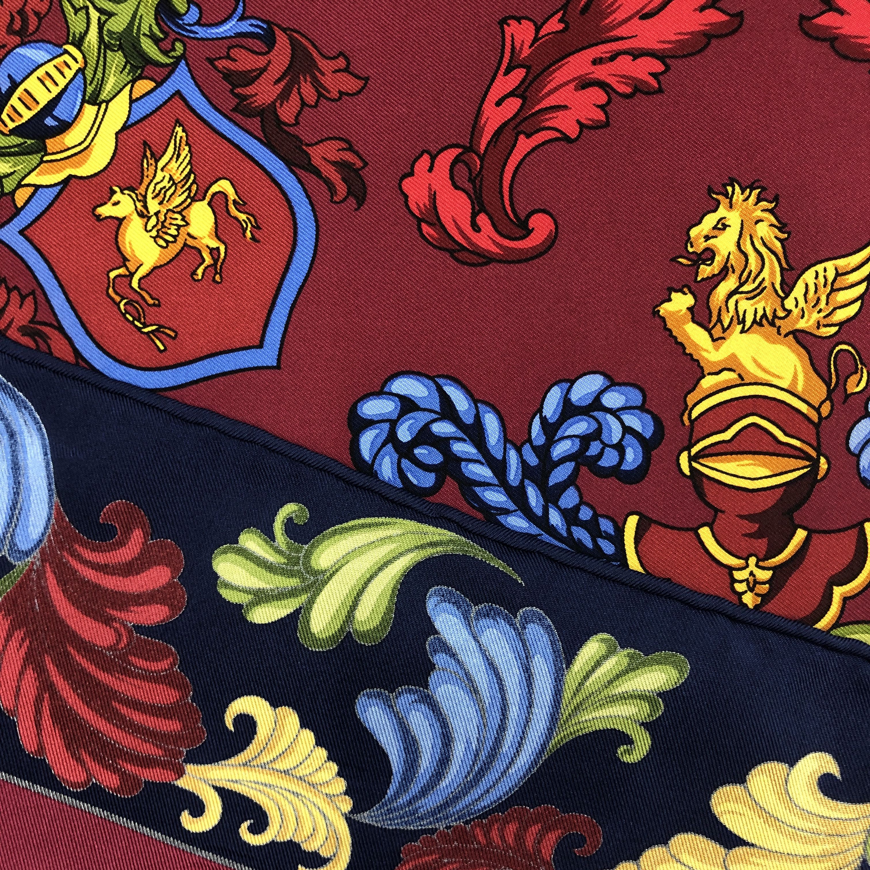 Roberta di Camerino × Vintage Vintage Roberta di Camerino SILK Scarf Twill Stole Wraps Size ONE SIZE - 12 Thumbnail