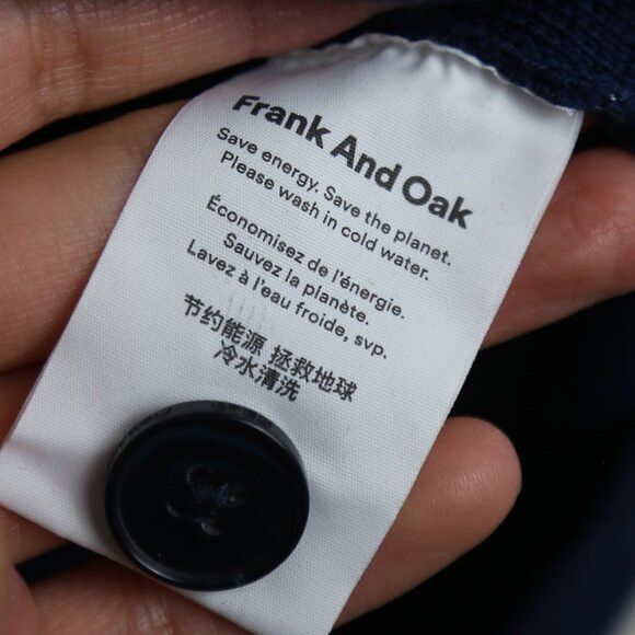 Frank & Oak Frank and Oak Royal Blue Collared Quarter Button Sweater Size US XL / EU 56 / 4 - 4 Thumbnail