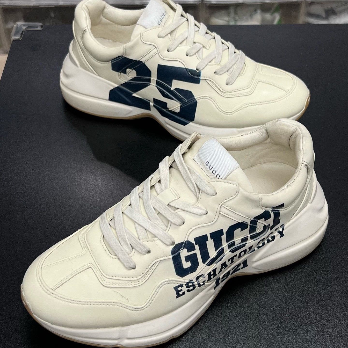 Gucci Gucci White Shoes Low Top High Top Size US S / EU 44-46 / 1 - 1 Thumbnail
