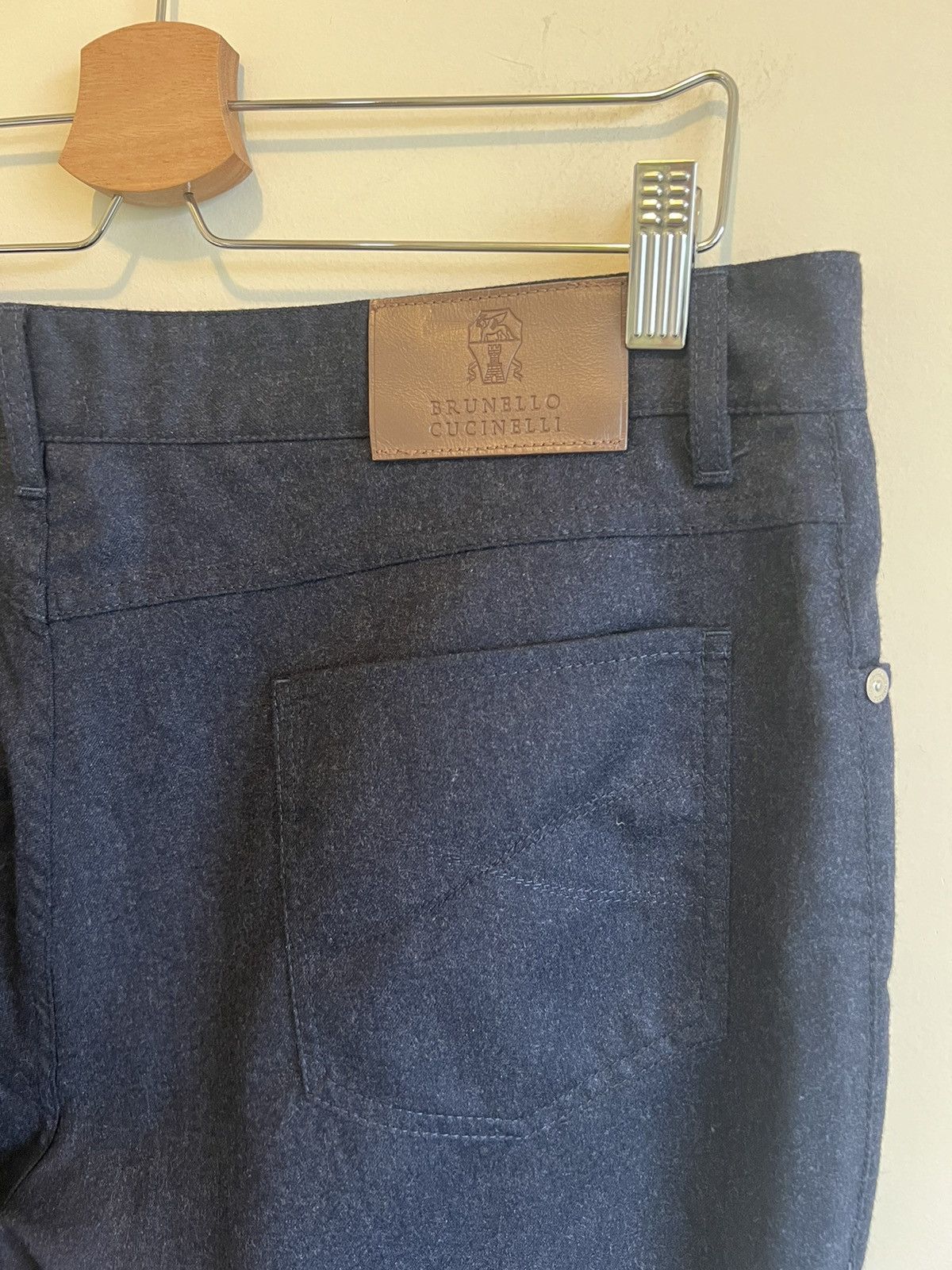 Brunello Cucinelli Bruno Cucinelli Traditional Fit Wool Pants Size US 38 / EU 54 - 3 Thumbnail