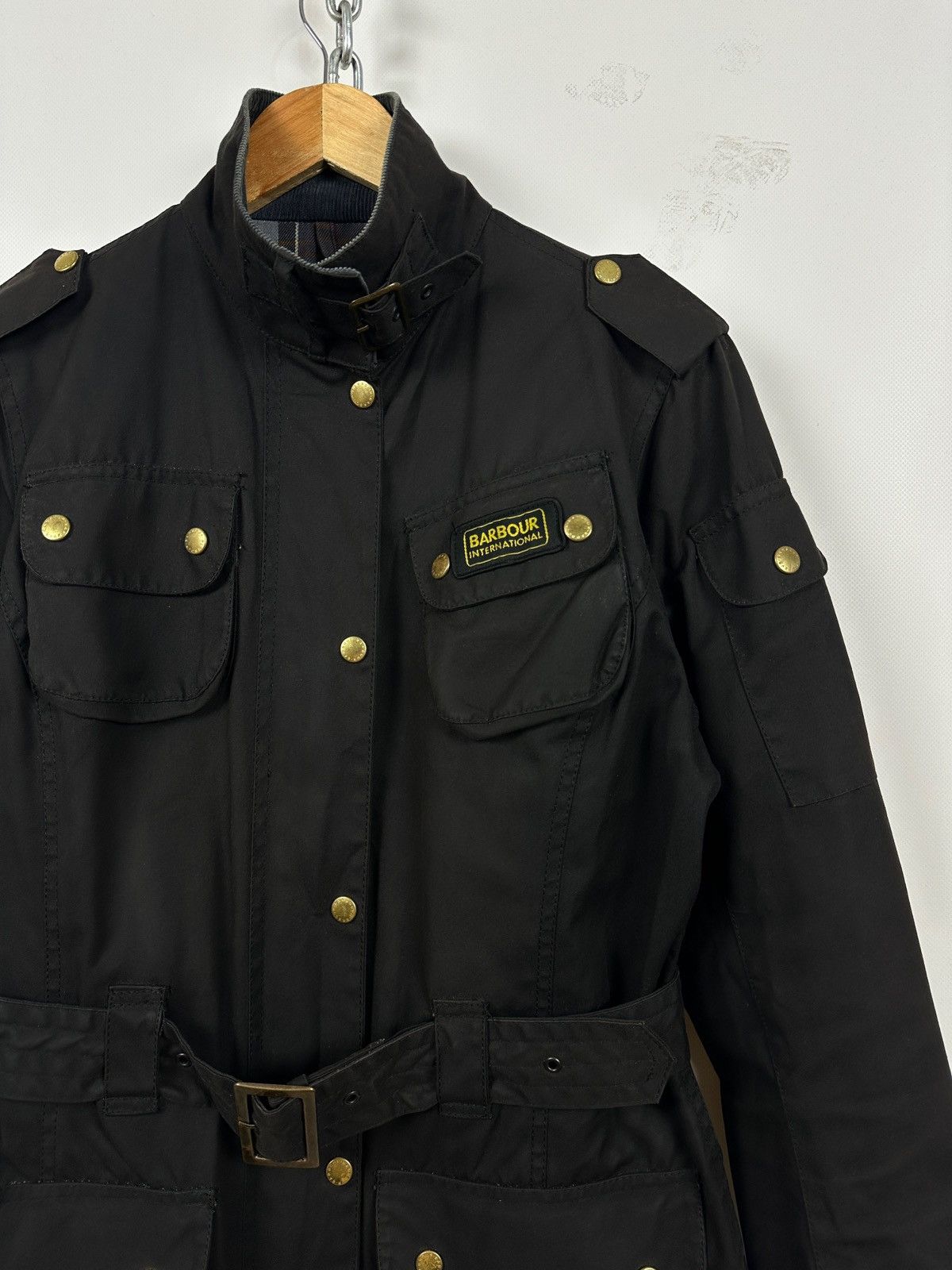 Barbour Barbour International Utility Black Waxed Motorcycle Jacket Size L / US 10 / IT 46 - 8 Thumbnail