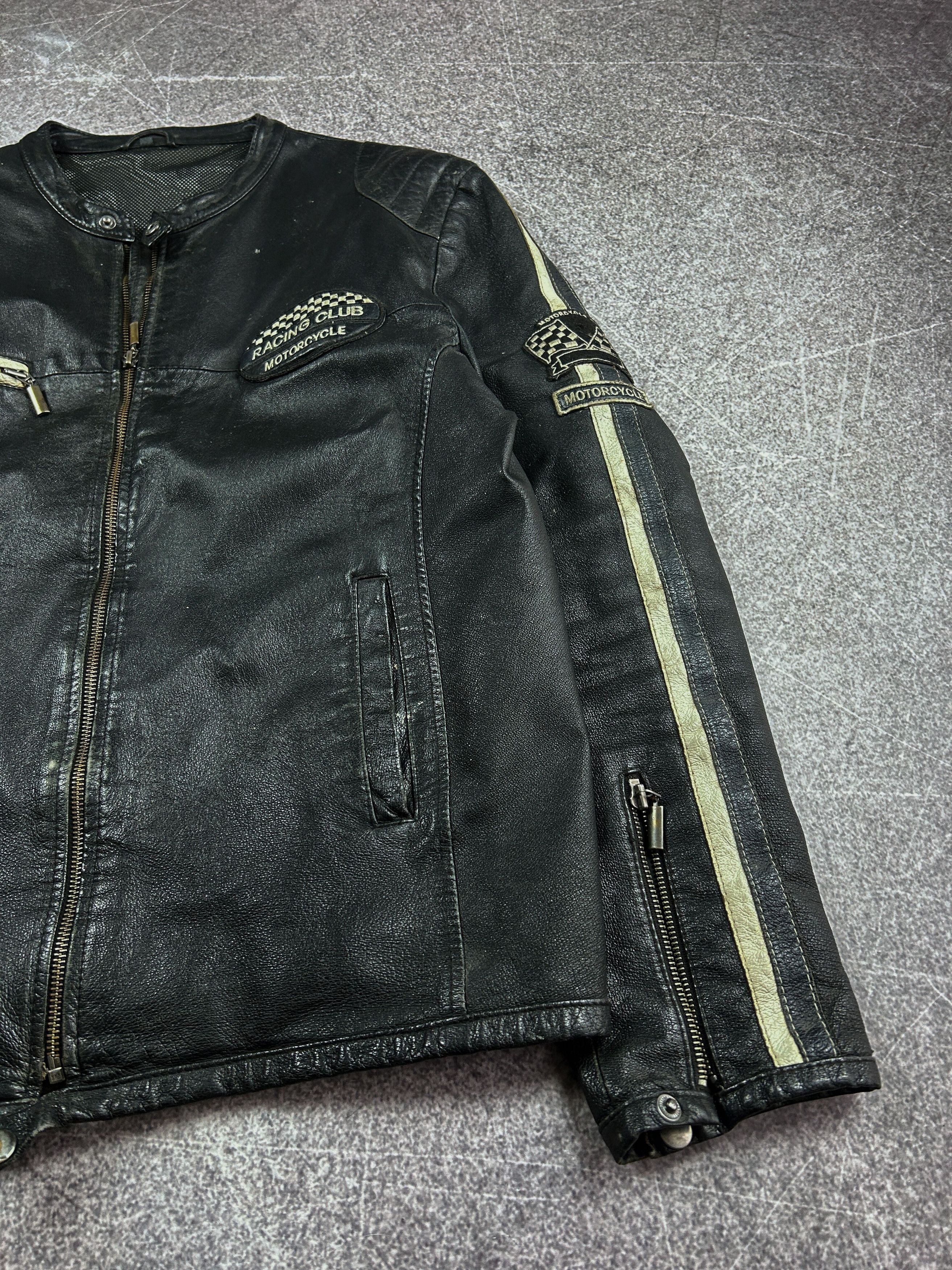 Designer VINTAGE MARLBORO FERRARI STYLE LEATHER RACING LEATHER JACKET Size US M / EU 48-50 / 2 - 6 Thumbnail