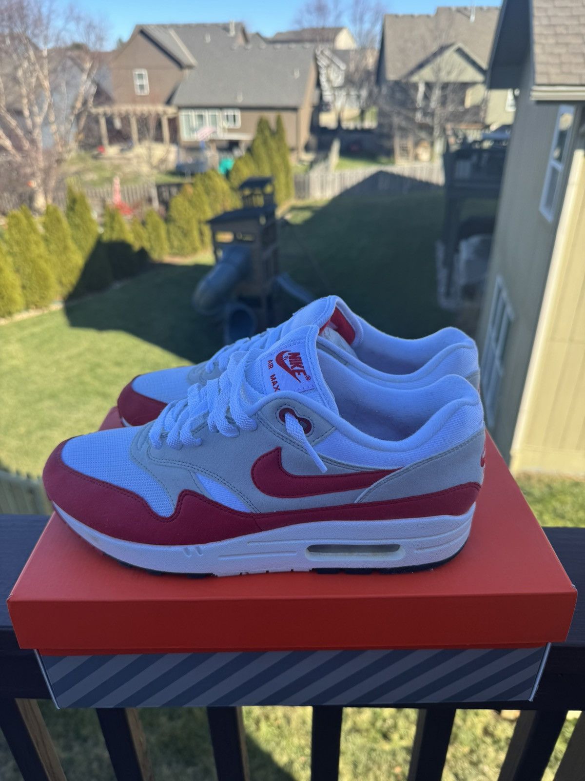 Nike Nike Air Max 1 OG Anniversary ‘Red’ 2017 Re-Release Size US 9.5 / EU 42-43 - 4 Thumbnail