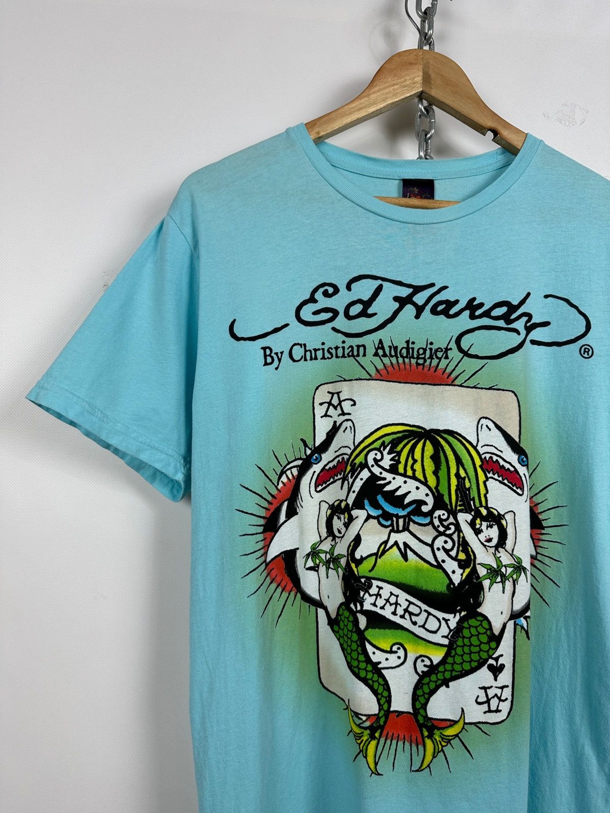 Vintage Ed Hardy by Christian Audigier Blue T-Shirt