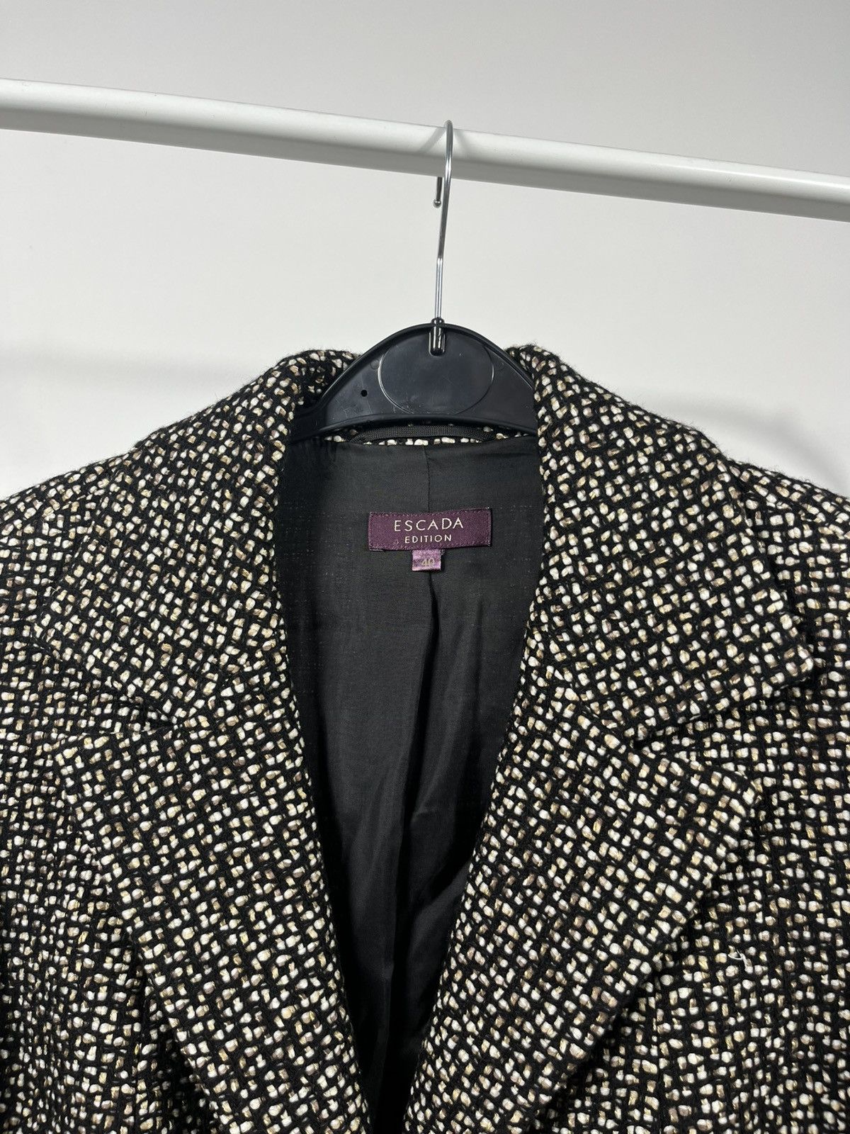 Escada Escada Edition Women’s Tweed Wool Blazer Black White Size 40 Size M / US 6-8 / IT 42-44 - 6 Thumbnail