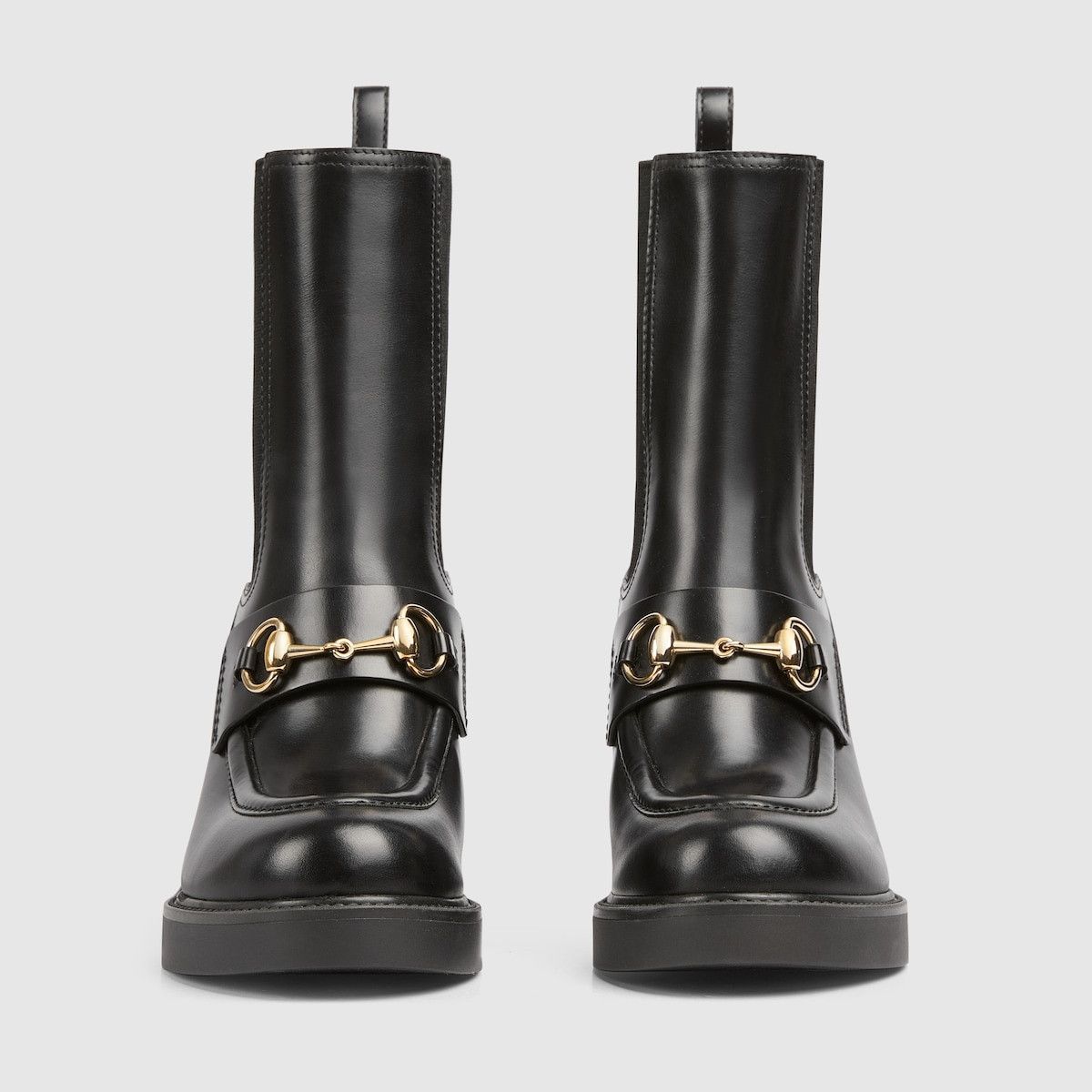 Gucci oc11z1025 Horsebit Ankle Boots in Black Size US 10.5 / IT 40.5 - 4 Thumbnail
