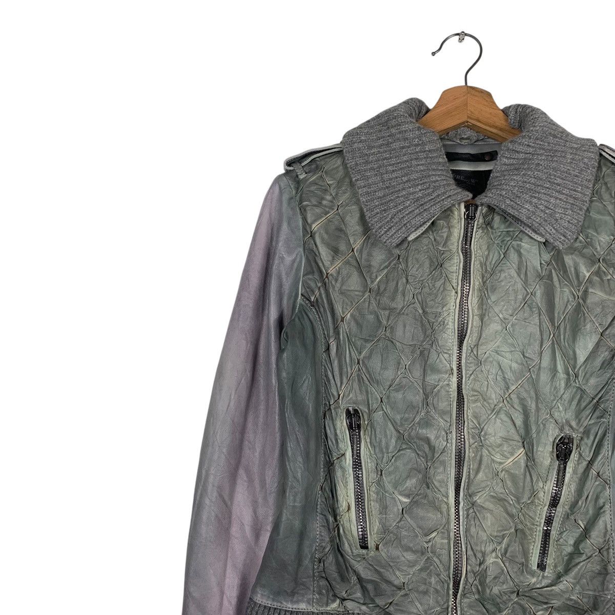 Other Nice Design Pre.. W Milano Artisanal Crop Leather Jacket Size M / US 6-8 / IT 42-44 - 6 Thumbnail