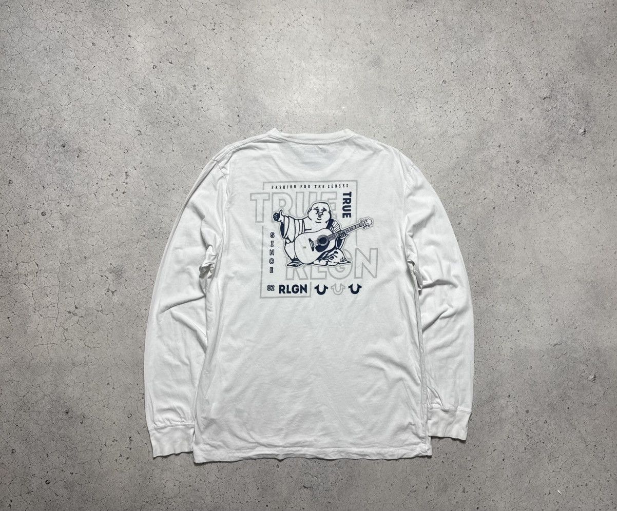 True Religion True Religion Vintage Long Sleeve Shirt Big Logo White Size US L / EU 52-54 / 3 - 1 Thumbnail
