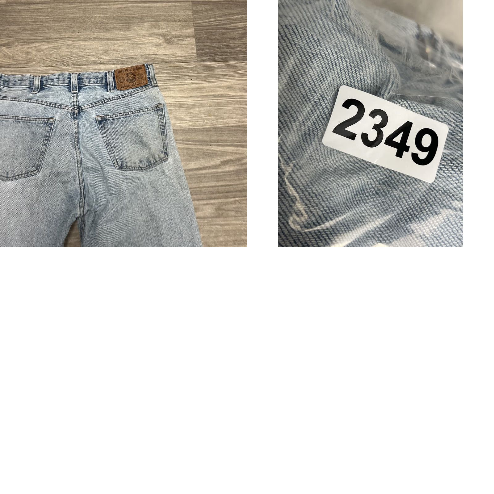 Eddie Bauer VINTAGE Eddie Bauer Jeans Regular 35x33 90s Light Wash Denim 5-Pocket Mens Straight Blue Size US 35 - 8 Thumbnail