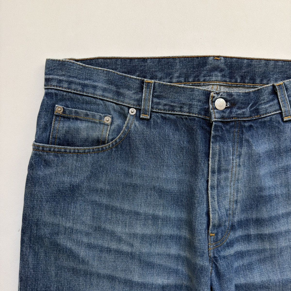 Helmut Lang OG ‘Whiskered Blue Denim’ Jeans Size US 36 / EU 52 - 3 Thumbnail