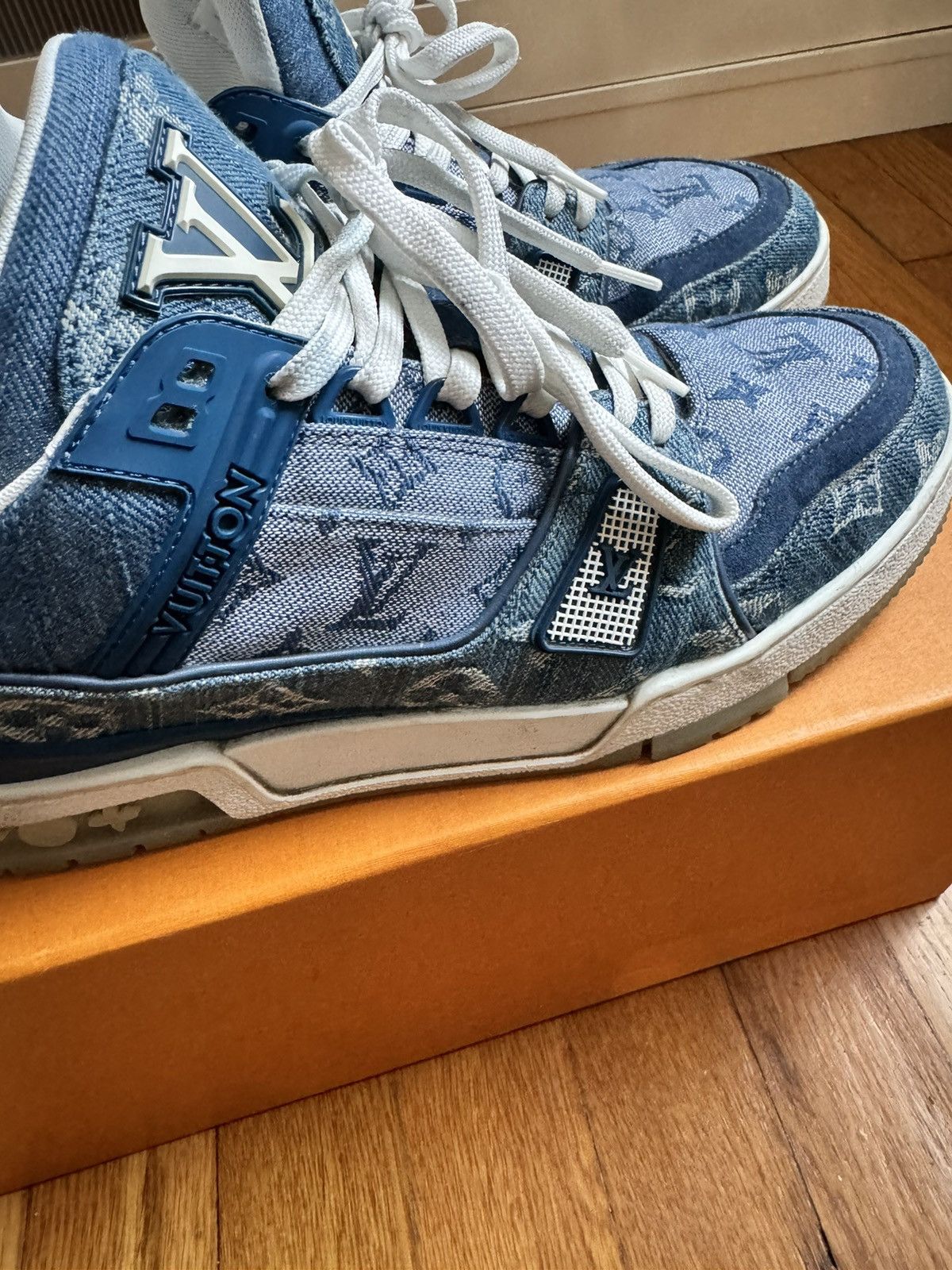 Louis Vuitton Louis Vuitton monogram denim trainers Size US 6.5 / EU 39-40 - 4 Thumbnail