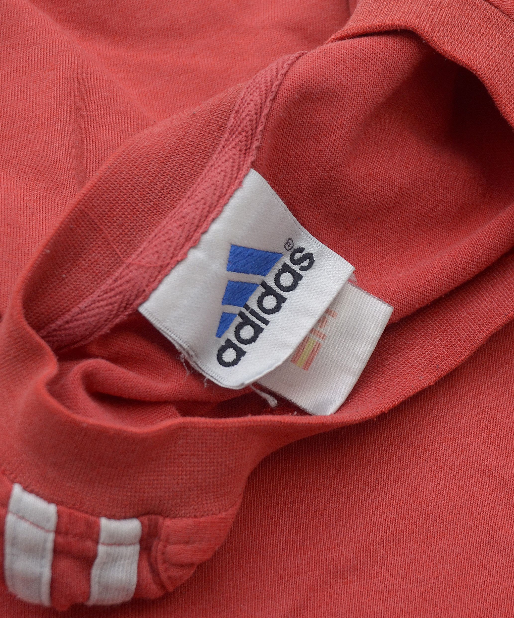 Adidas × Vintage ⛽️ ADIDAS 90’s 3 STRIPES RETRO TEE Y2K Red T-shirt Size US L / EU 52-54 / 3 - 7 Thumbnail